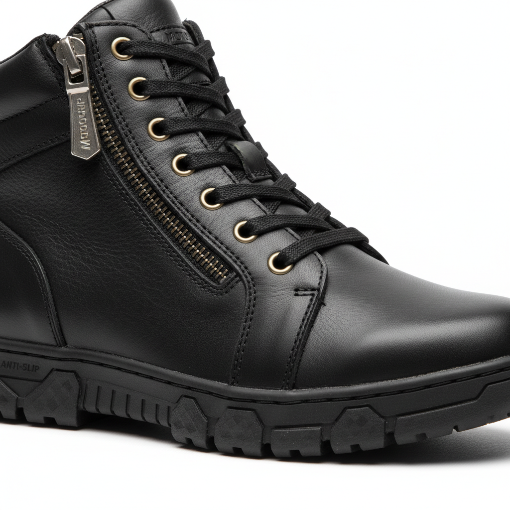 Custom Urban Motorcycle Sneaker Boots - Hardware & Sole Detail