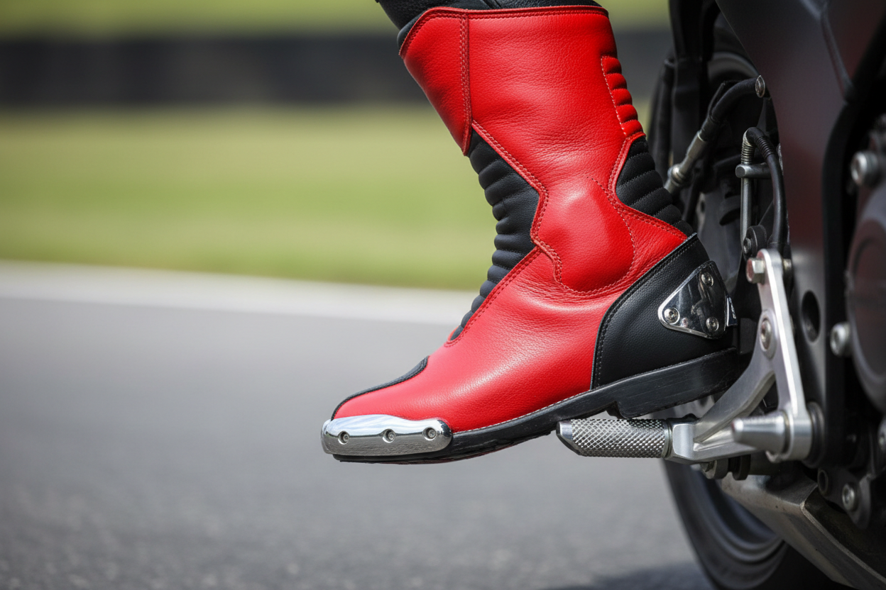 Motorcycle Boot – On Footpeg Action Shot