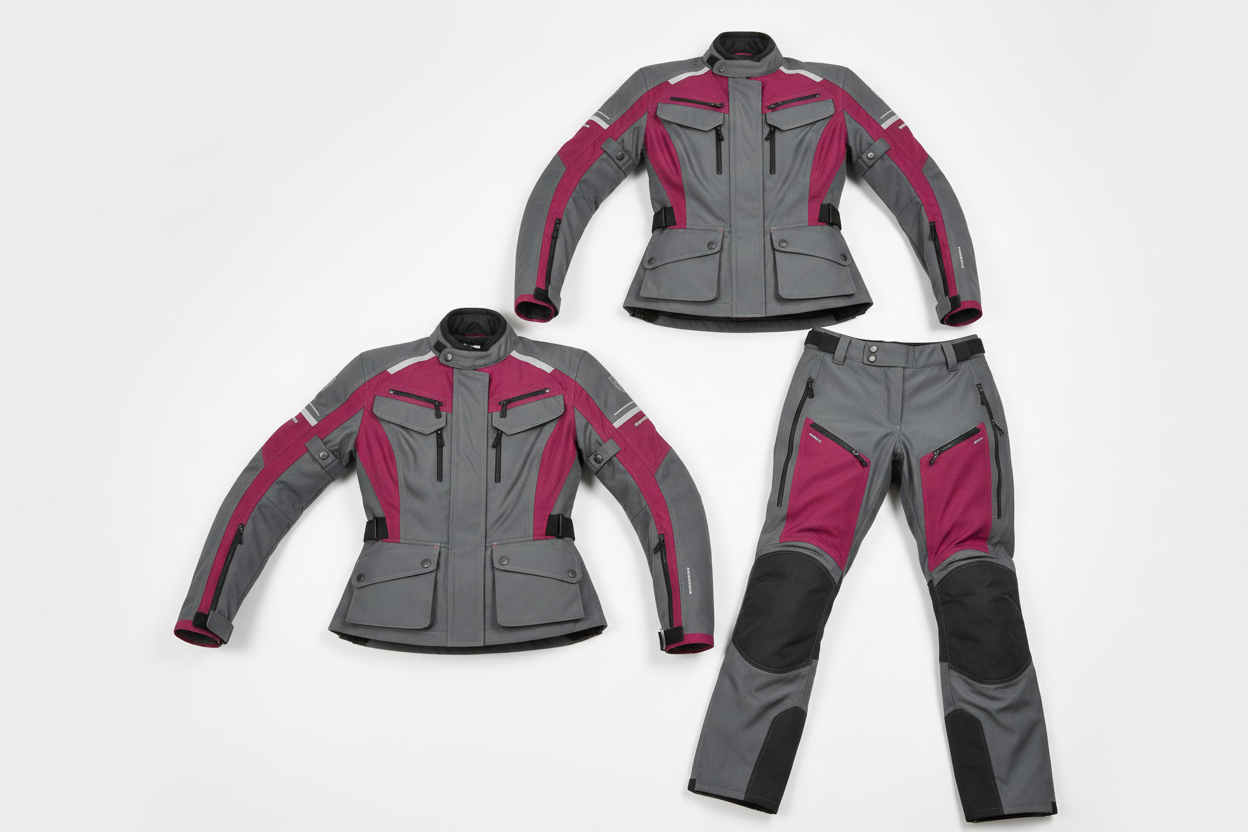 Women's Textile Touring Suit – Flat Lay