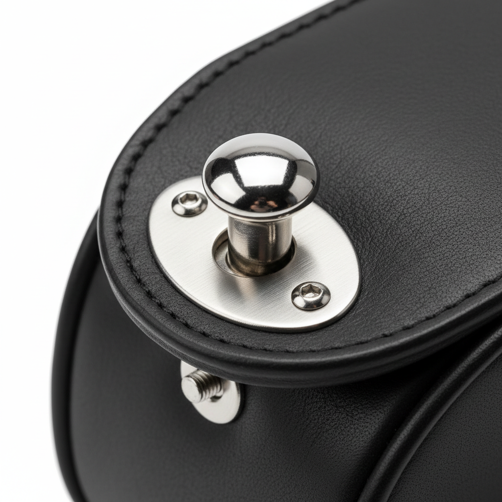 Custom Mini LX Saddlebag – LOXX Hardware Detail