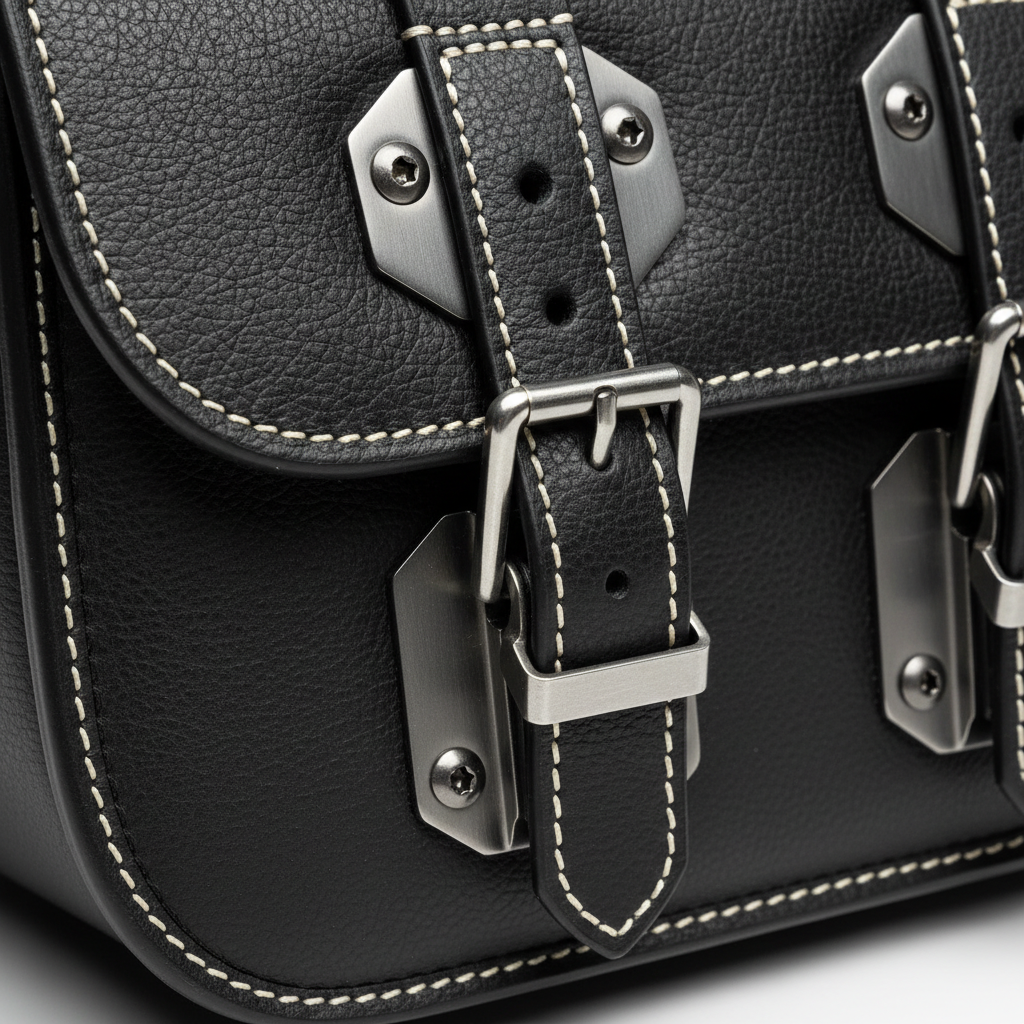 Custom Racer Saddlebag – Hardware Close-up
