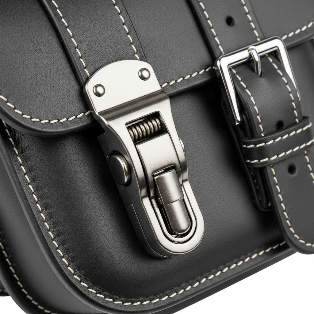 Custom Racer Sidekick Saddlebag – Hardware Close-up