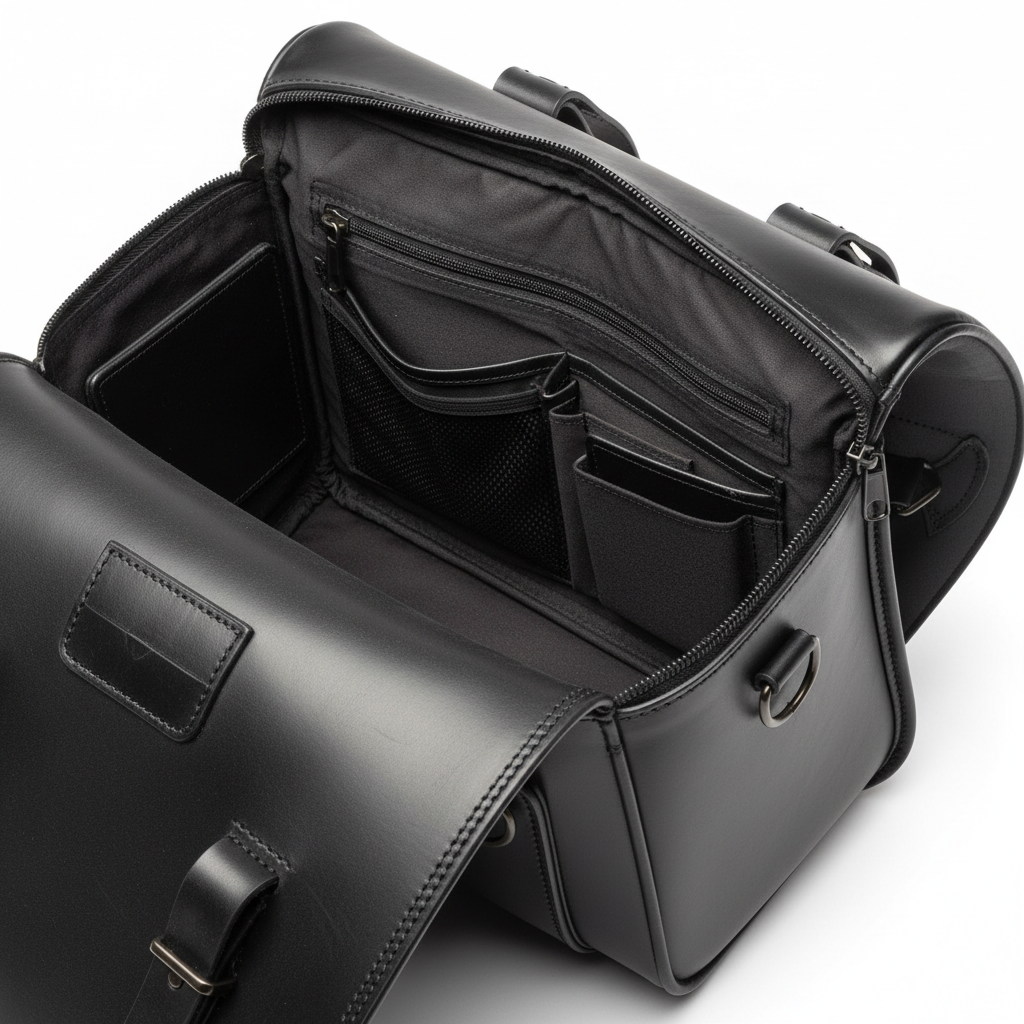 Custom Racer Sidekick Saddlebag – Interior Detail