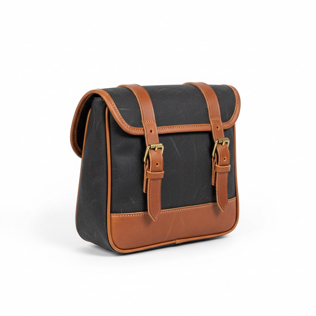 Custom Retro Mini Saddlebag – 3/4 Back