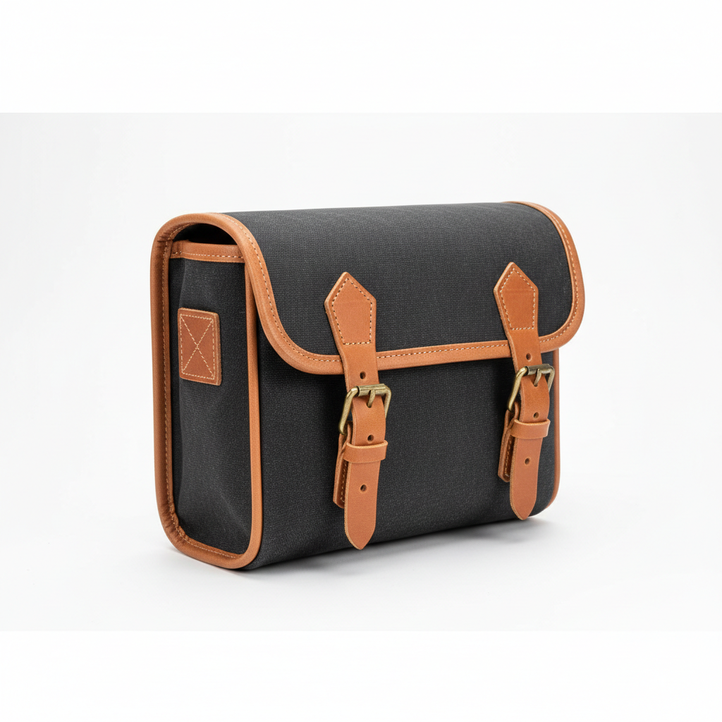 Custom Retro Mini Saddlebag – 3/4 Front