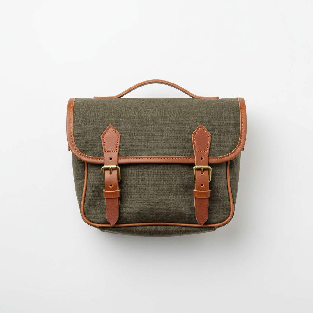 Custom Retro Mini Saddlebag – Flat Lay