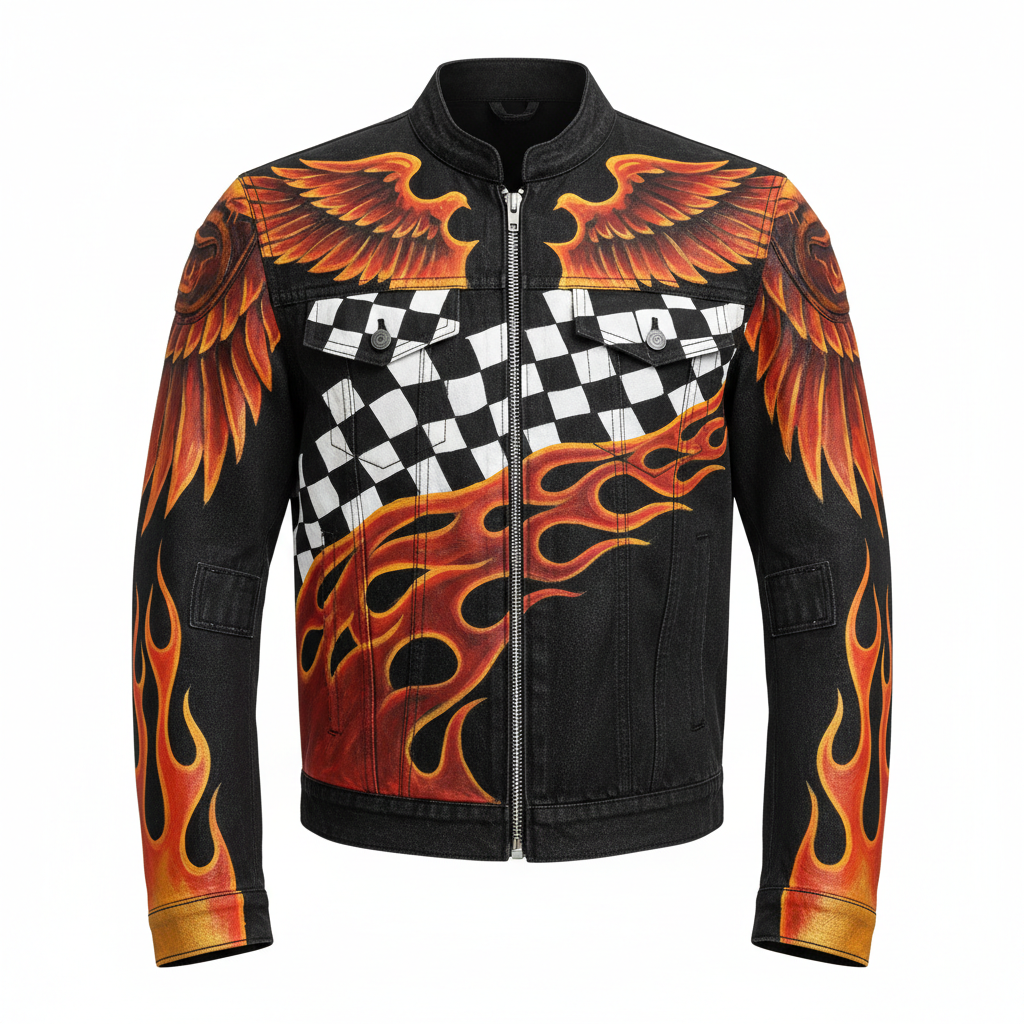 Front — Checkers & Flames