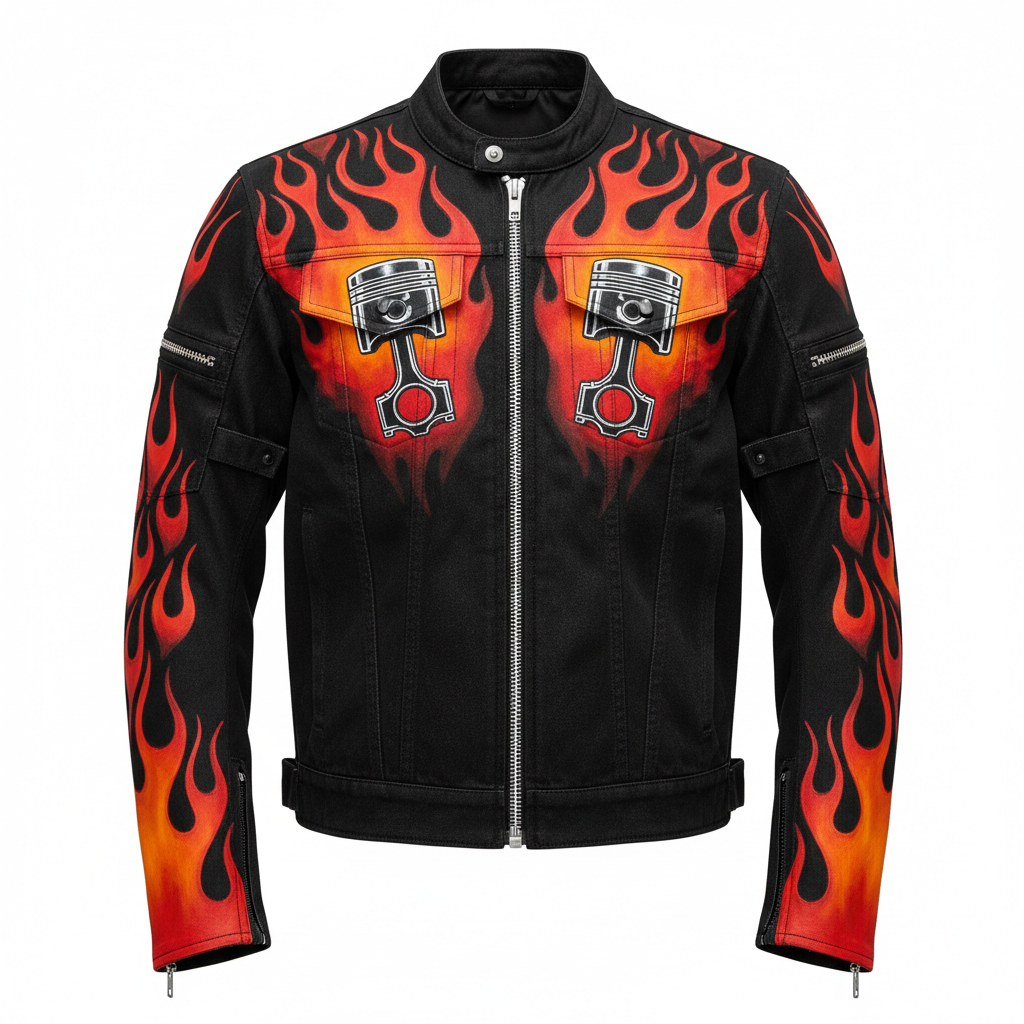 Front — Flames & Engine