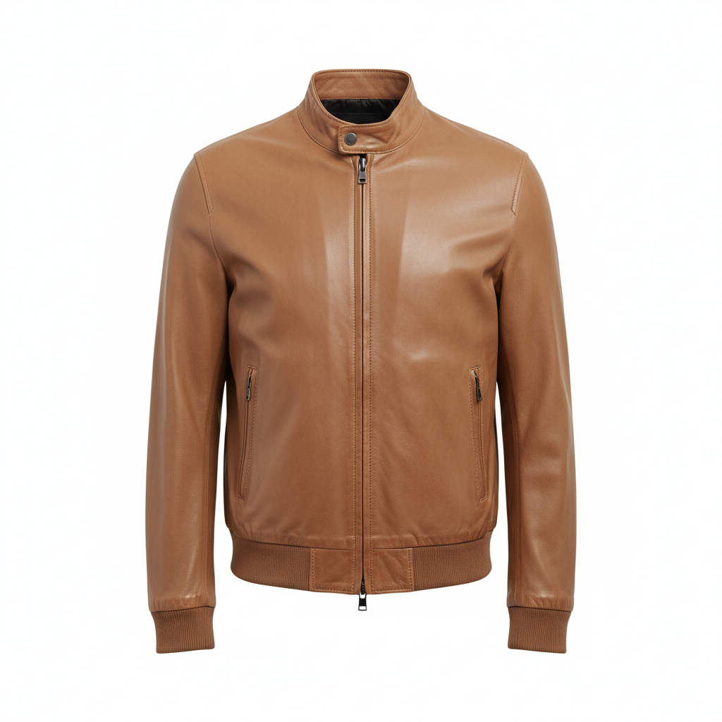 Men's Casual Goatskin Leather Jacket | Lightweight & Durable | Made to Measure