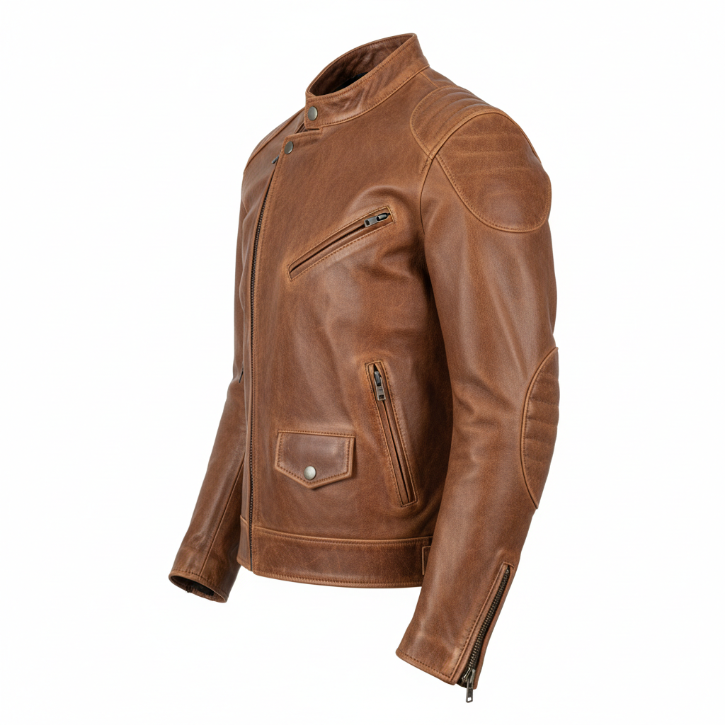 Men's Casual Buffalo Leather Jacket | Rugged Style | Made to Measure