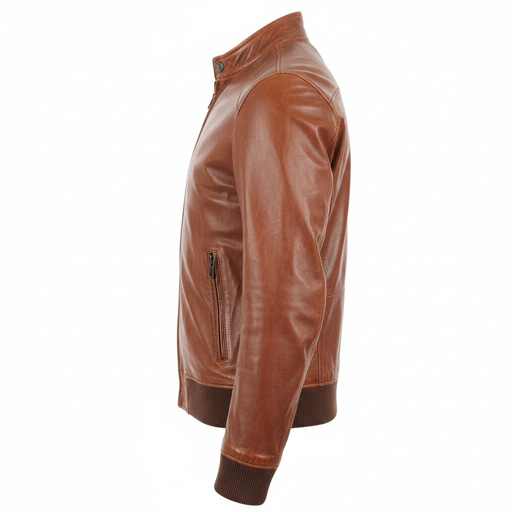 Men's Casual Premium Lambskin Leather Jacket | Soft Touch | Made to Measure