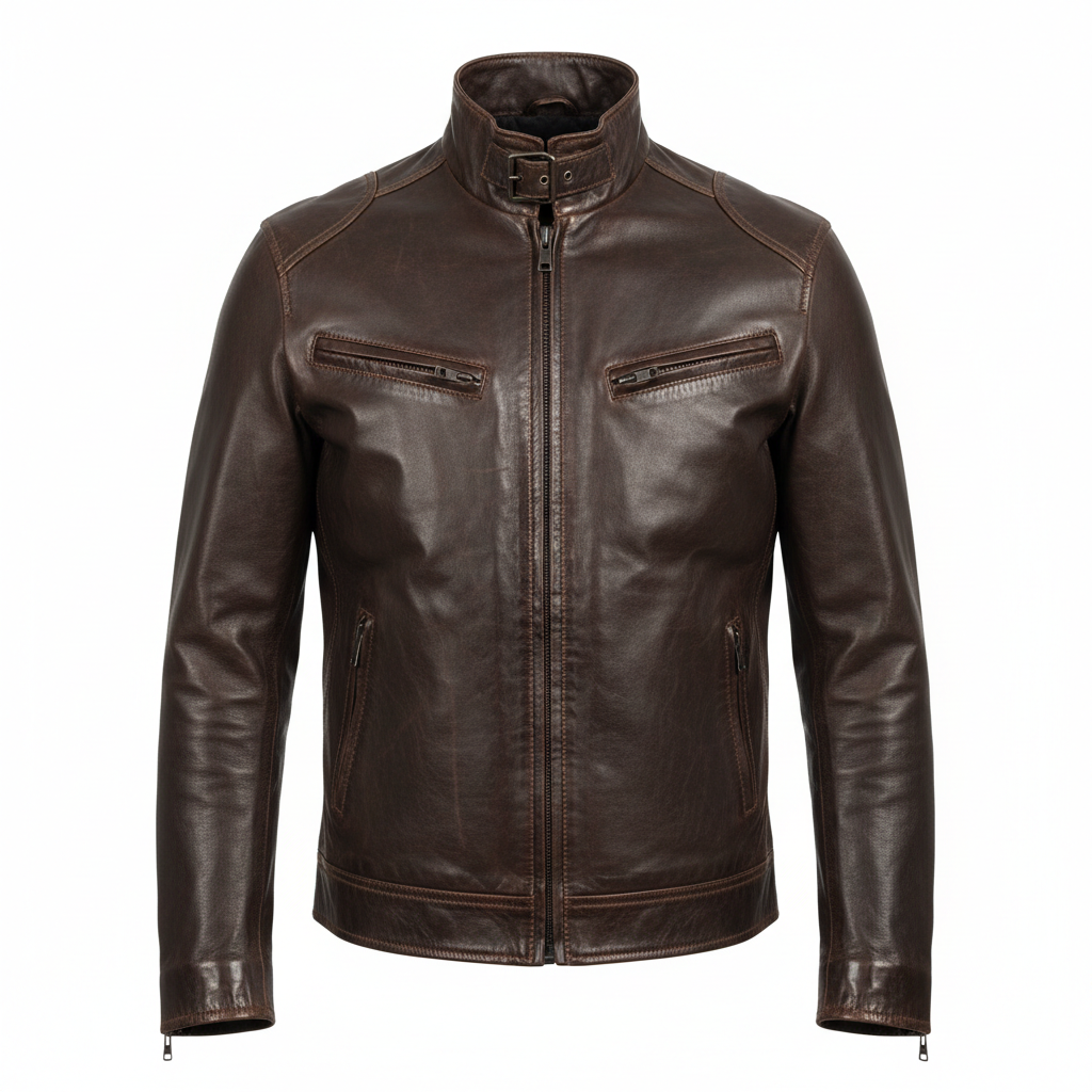 Men's Casual Buffalo Leather Jacket | Rugged Style | Made to Measure