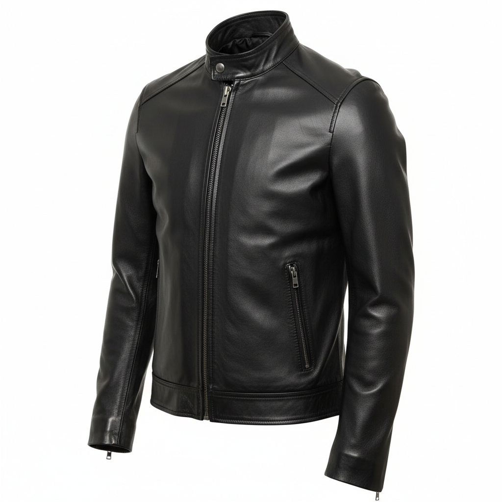 Men's Casual Premium Lambskin Leather Jacket | Soft Touch | Made to Measure