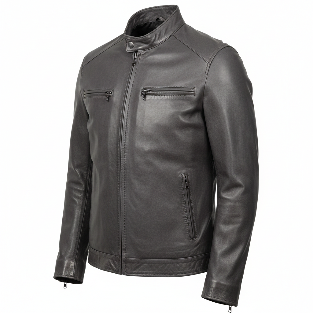 Men's Casual Goatskin Leather Jacket | Lightweight & Durable | Made to Measure