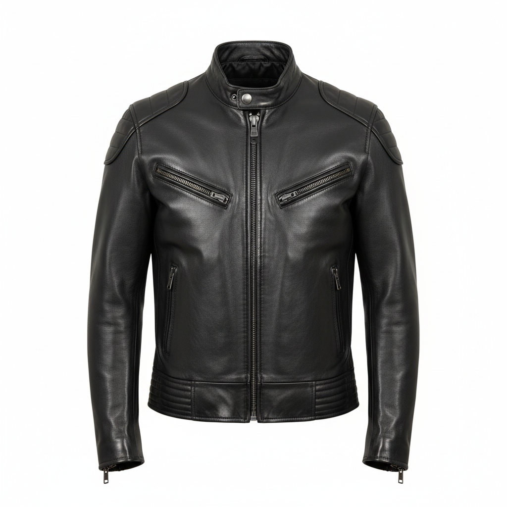 Men's Casual Goatskin Leather Jacket | Lightweight & Durable | Made to Measure