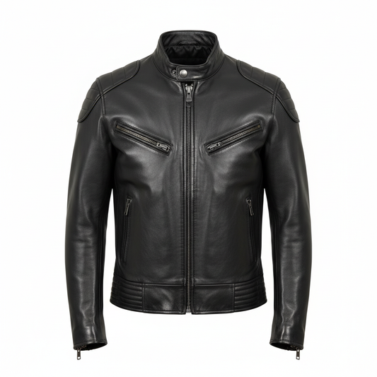 Men's Casual Goatskin Leather Jacket | Lightweight & Durable | Made to Measure