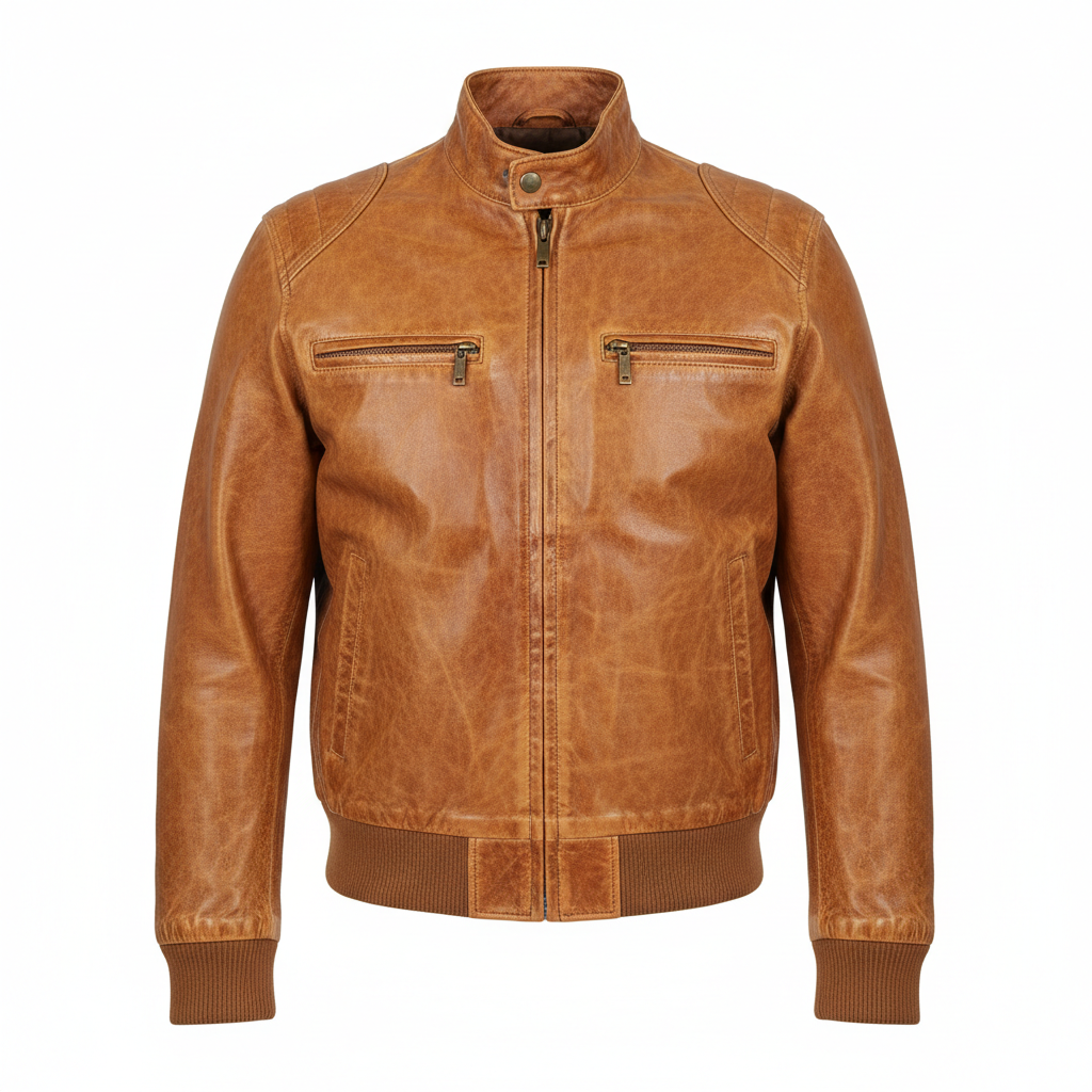 Men's Casual Buffalo Leather Jacket | Rugged Style | Made to Measure
