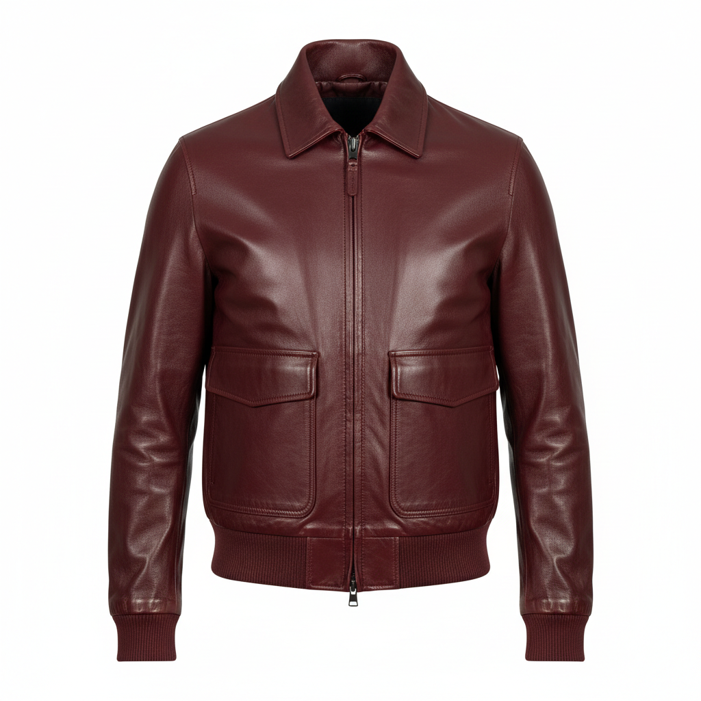 Men's Casual Goatskin Leather Jacket | Lightweight & Durable | Made to Measure