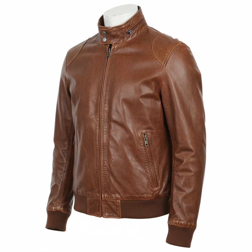 Men's Casual Premium Lambskin Leather Jacket | Soft Touch | Made to Measure