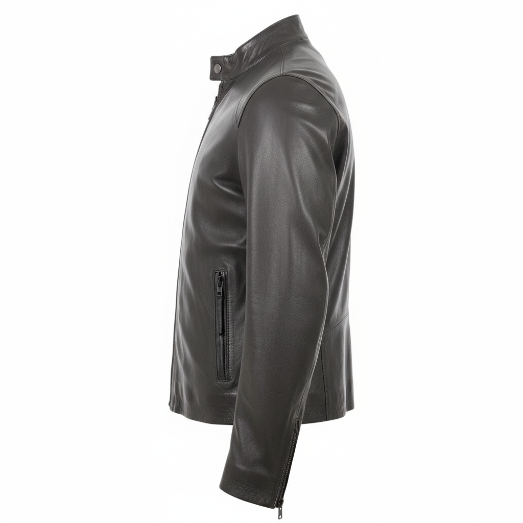 Men's Casual Premium Lambskin Leather Jacket | Soft Touch | Made to Measure