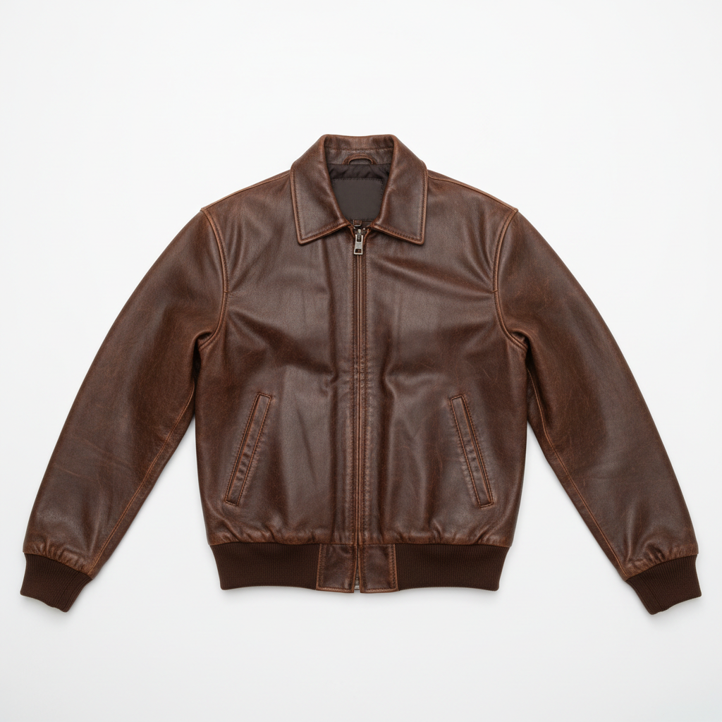 Men's Casual Buffalo Leather Jacket | Rugged Style | Made to Measure