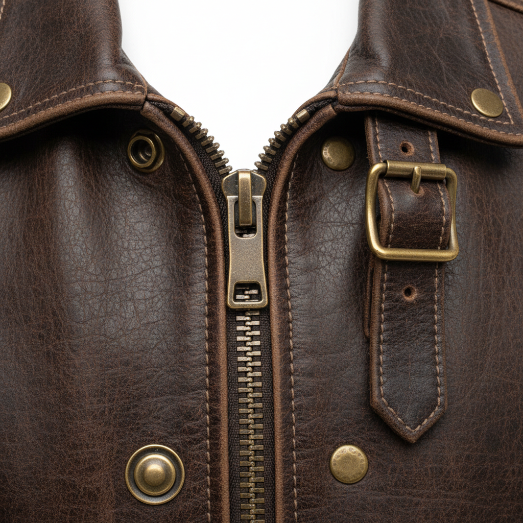 Men's Casual Buffalo Leather Jacket | Rugged Style | Made to Measure