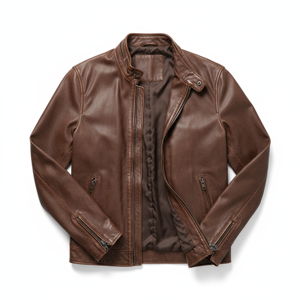 Men's Casual Premium Lambskin Leather Jacket | Soft Touch | Made to Measure
