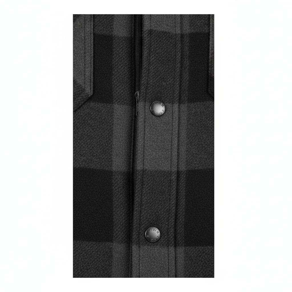 Hidden zip and snaps detail