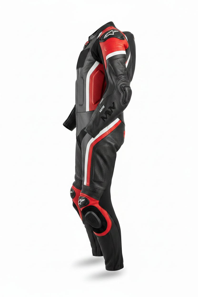 Custom Supermoto Adventure Suit Left Side View — MotorToWear