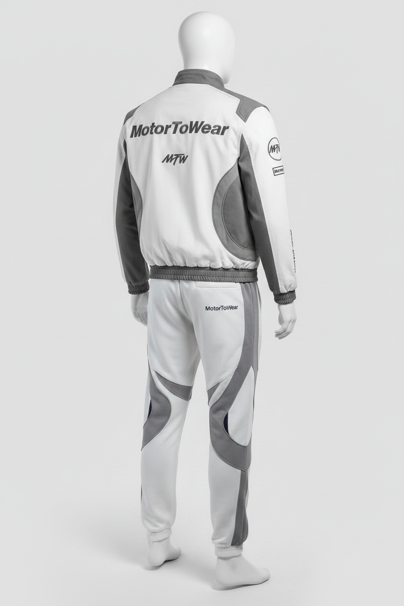 MotorToWear Racing Tracksuit Set Back 3/4 Angle