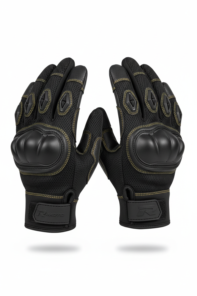 Custom Short-Cuff Street Gloves - 3/4 Rear Angle