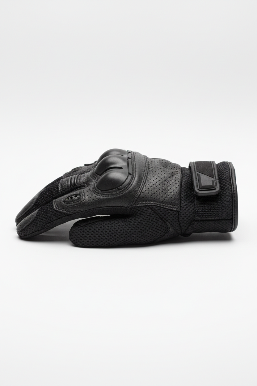 Custom Short-Cuff Street Gloves - Left Side Profile