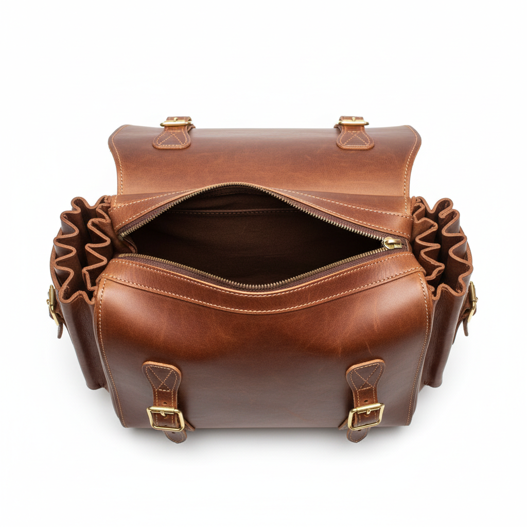 Custom Super Sidekick Saddlebag - Flat Lay Overhead