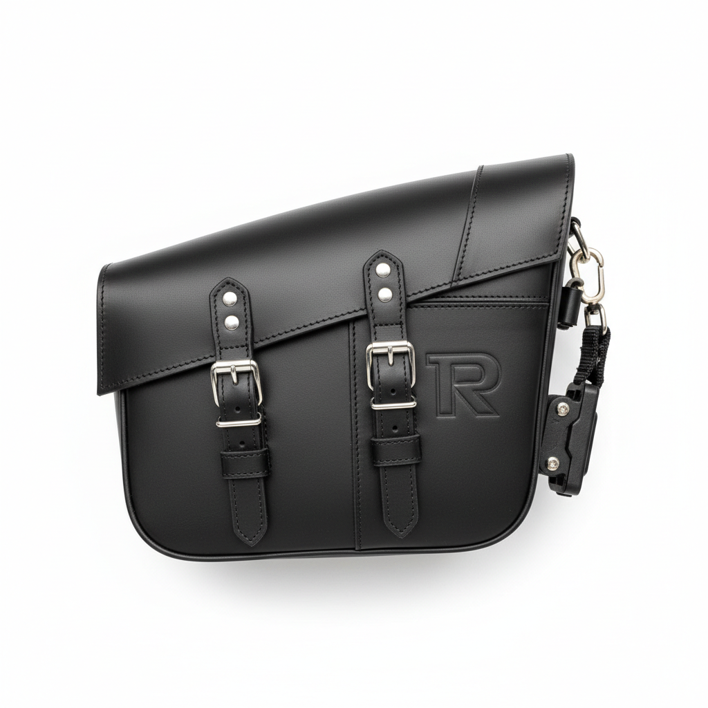 Custom Racer Sidekick Saddlebag - Flat Lay Overhead