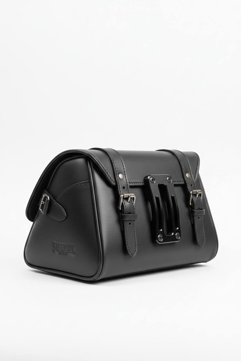 Custom Racer Sidekick Saddlebag - 3/4 Rear Angle