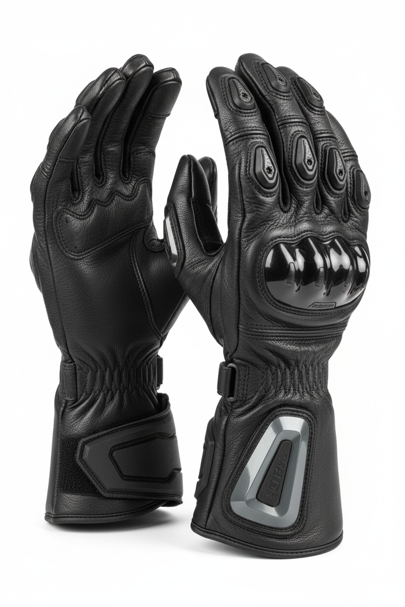 Custom Full Gauntlet Racing Gloves - 3/4 Front Angle