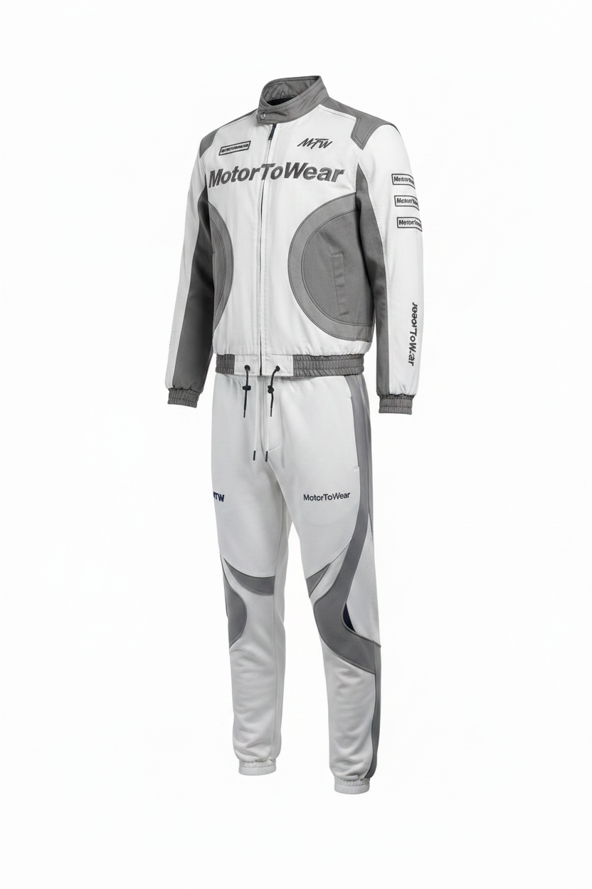 MotorToWear Racing Tracksuit Set Front 3/4 Angle