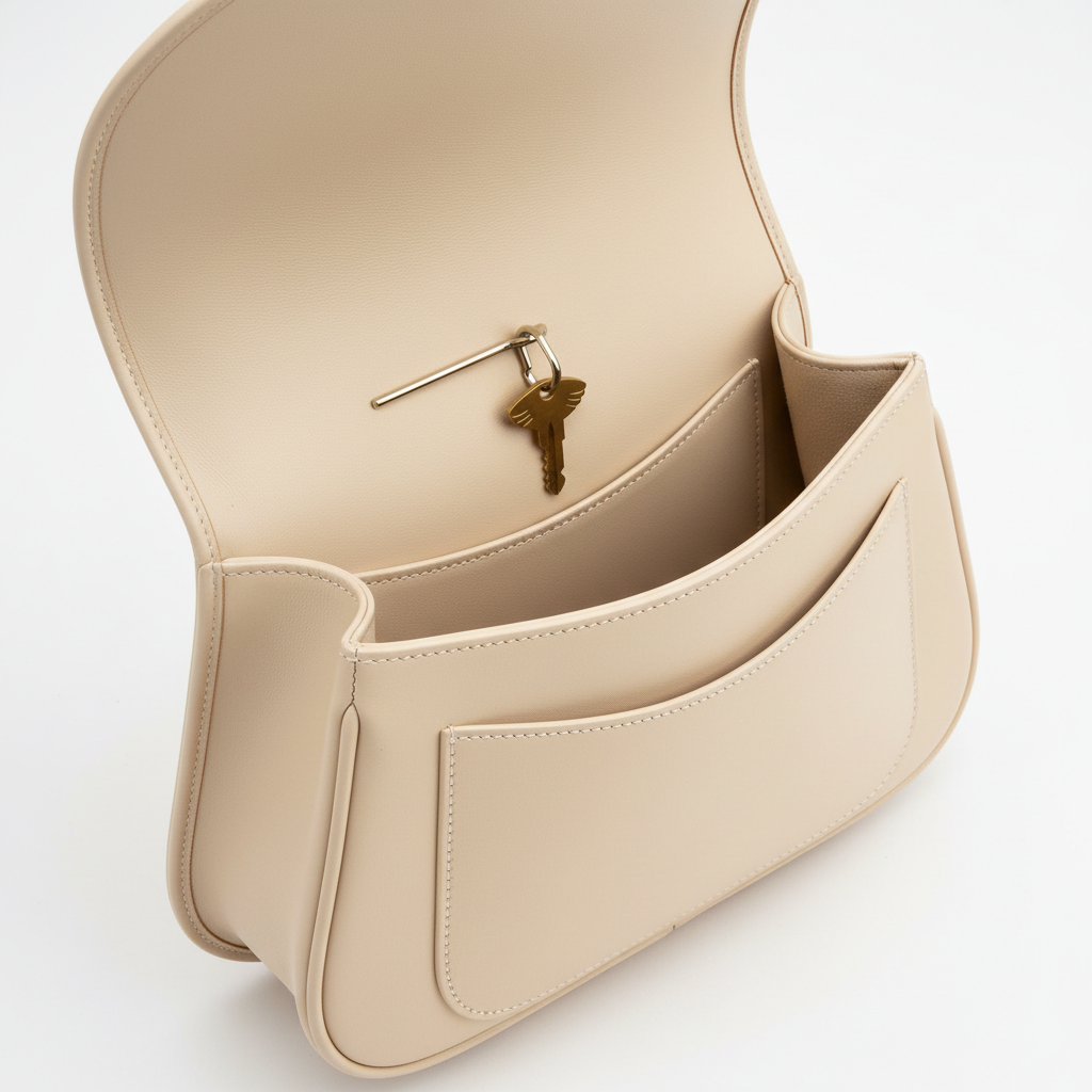 Custom Racer Motorcycle Saddlebag - Interior Detail