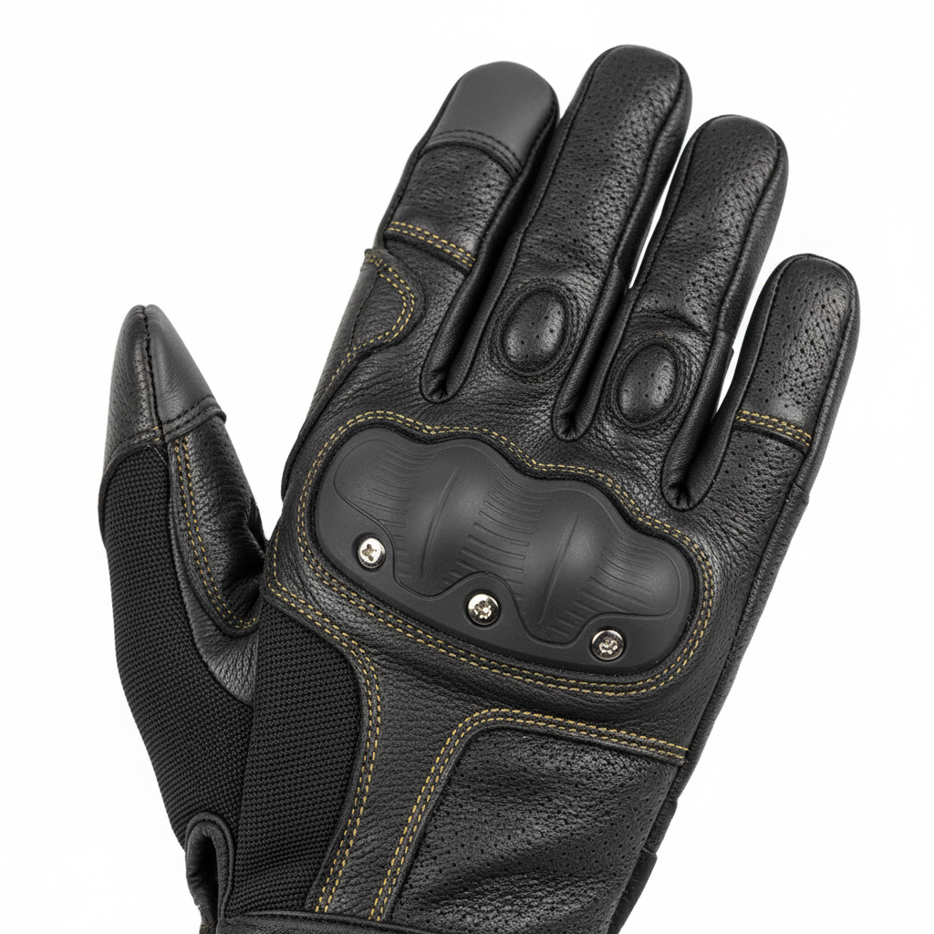 Custom Short-Cuff Street Gloves - Palm Slider & Hardware Detail