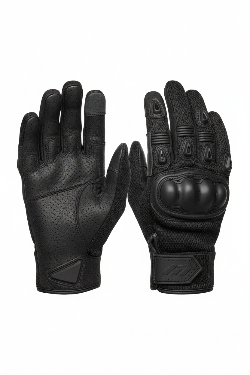 Custom Short-Cuff Street Gloves - Palm Front View