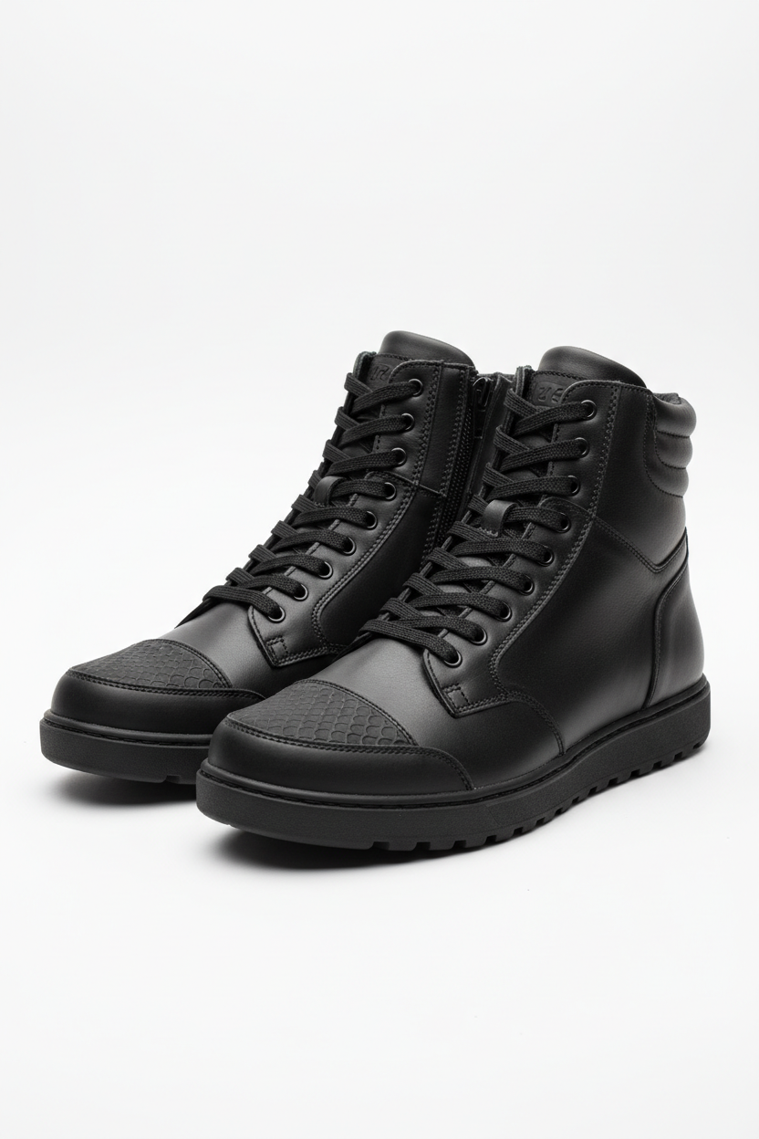 Custom Urban Motorcycle Sneaker Boots - 3/4 Front Angle