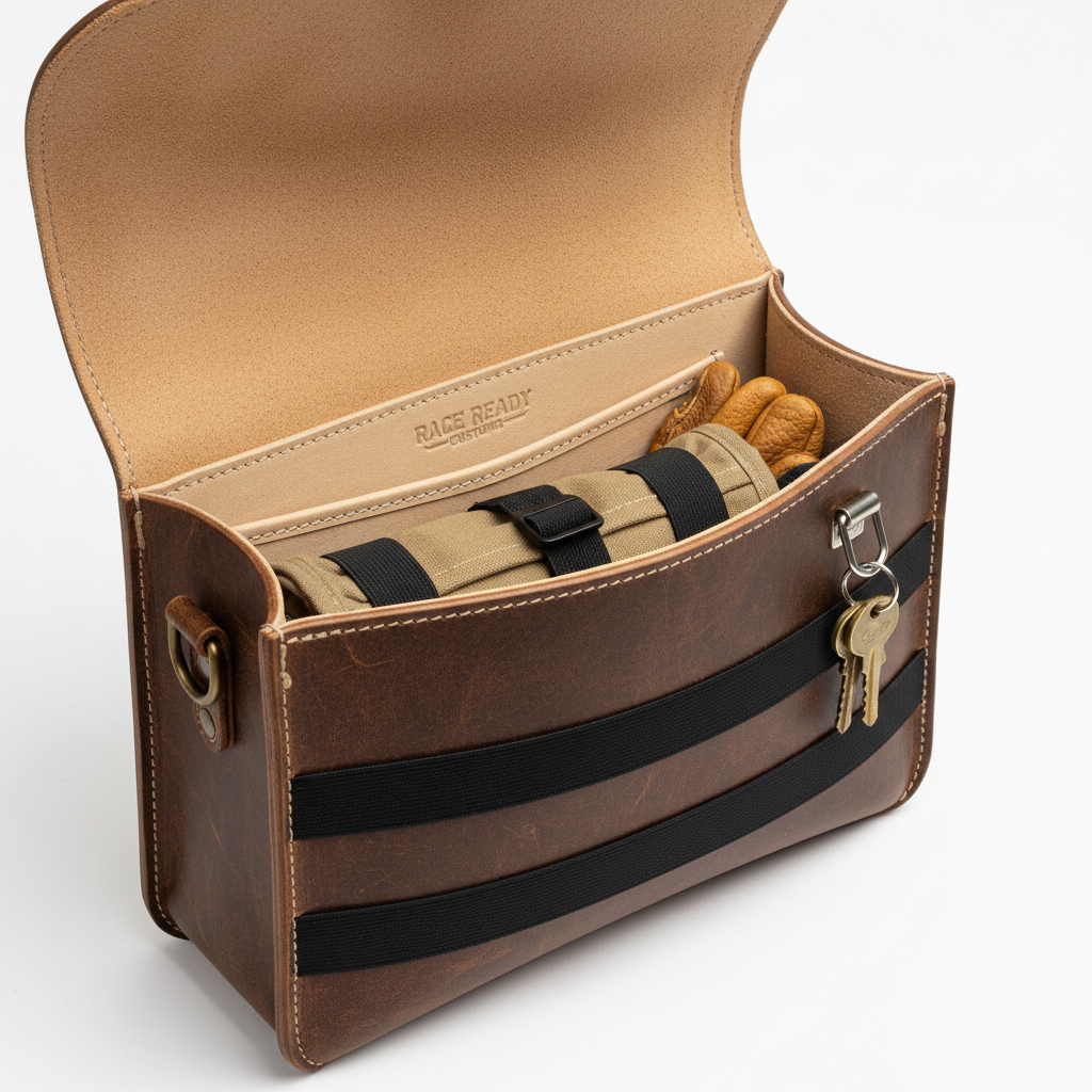 Custom Racer Sidekick Saddlebag - Interior Detail