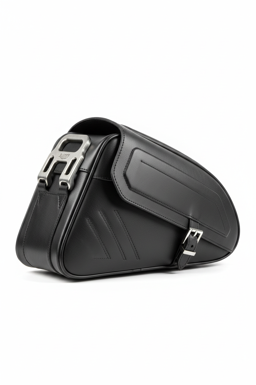 Custom Racer Sidekick Saddlebag - 3/4 Front Angle