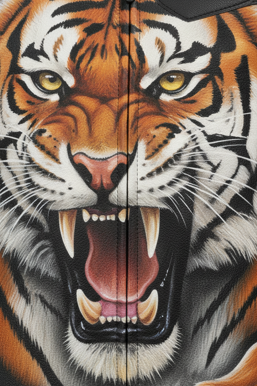 Tiger Artwork Detail Close-Up — MotorToWear