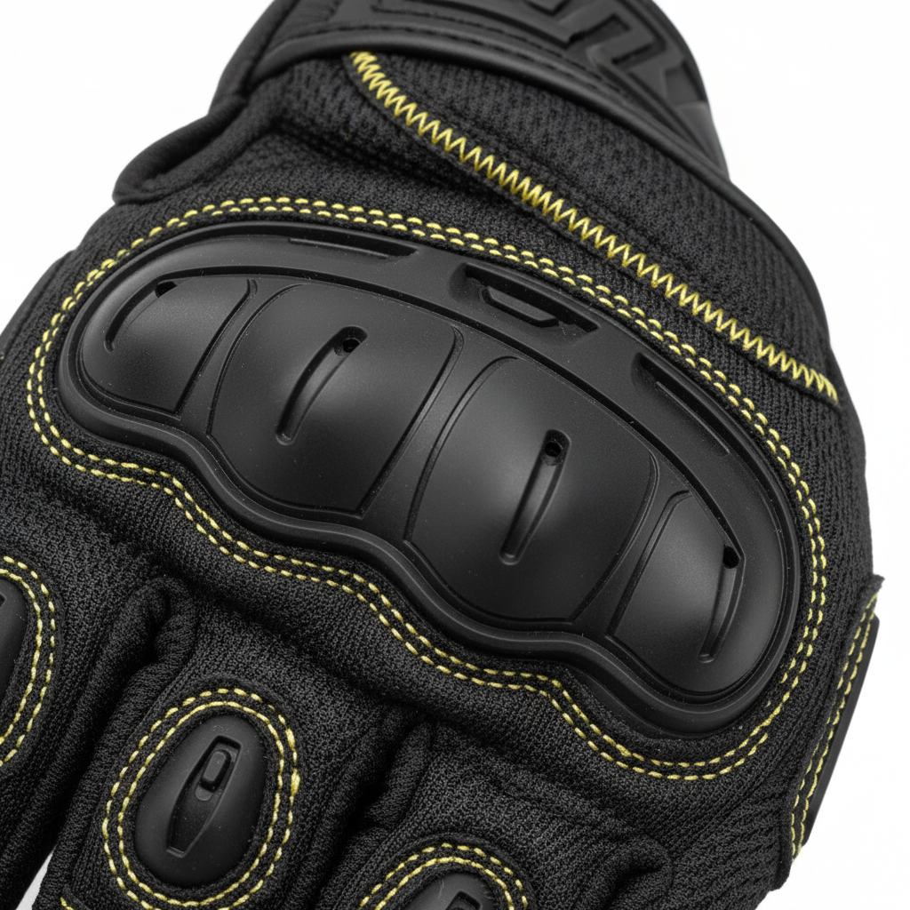 Custom Short-Cuff Street Gloves - Knuckle Armour Detail