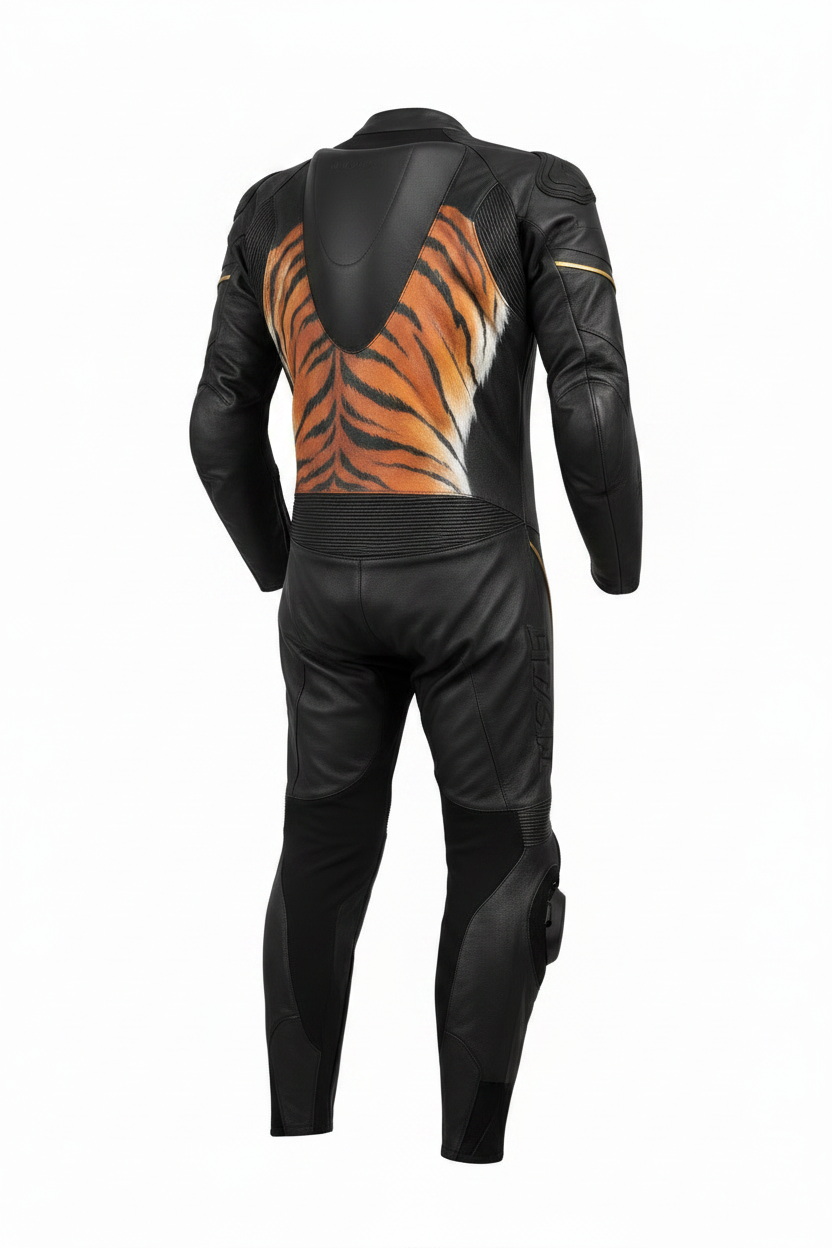 Signature Design Racing Suit Back 3/4 Angle — MotorToWear