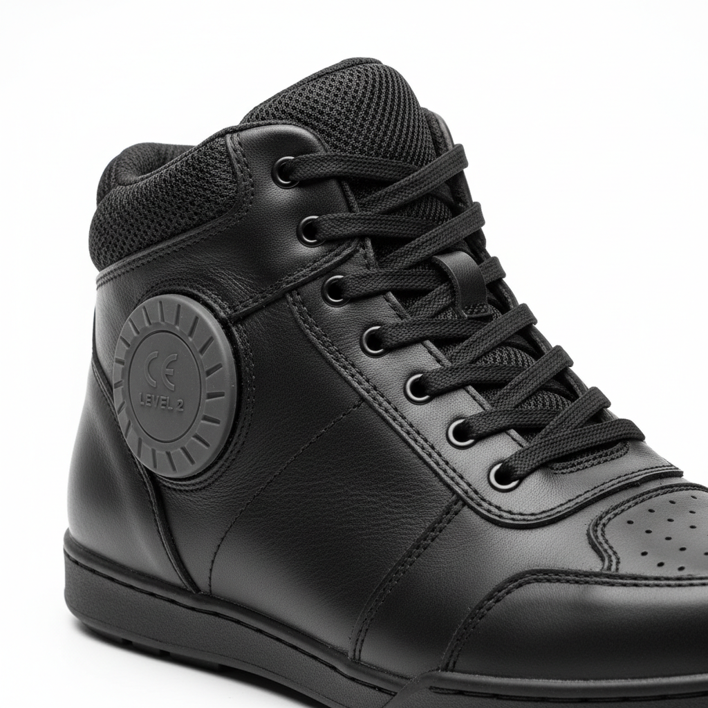 Custom Urban Motorcycle Sneaker Boots - CE Armour Protection Detail