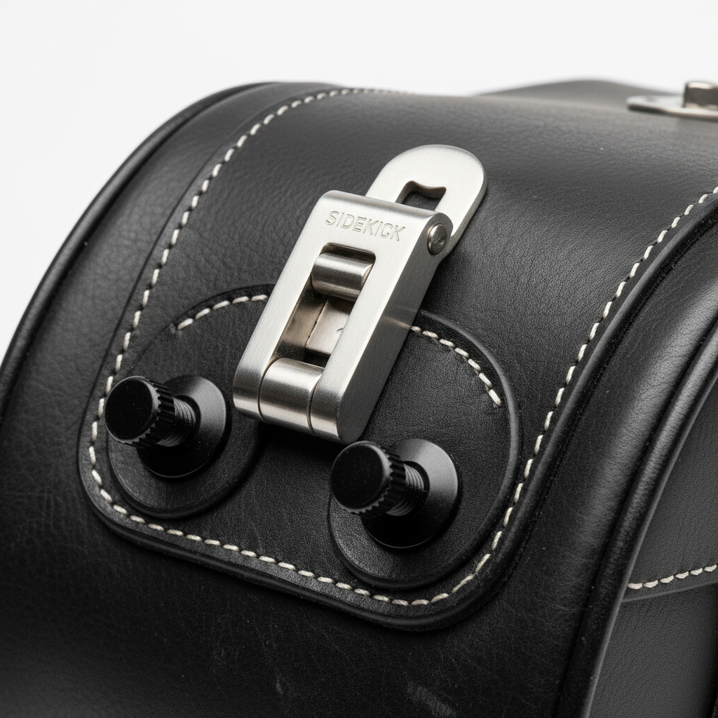 Custom Racer Sidekick Saddlebag - Quick-Release Mount Detail