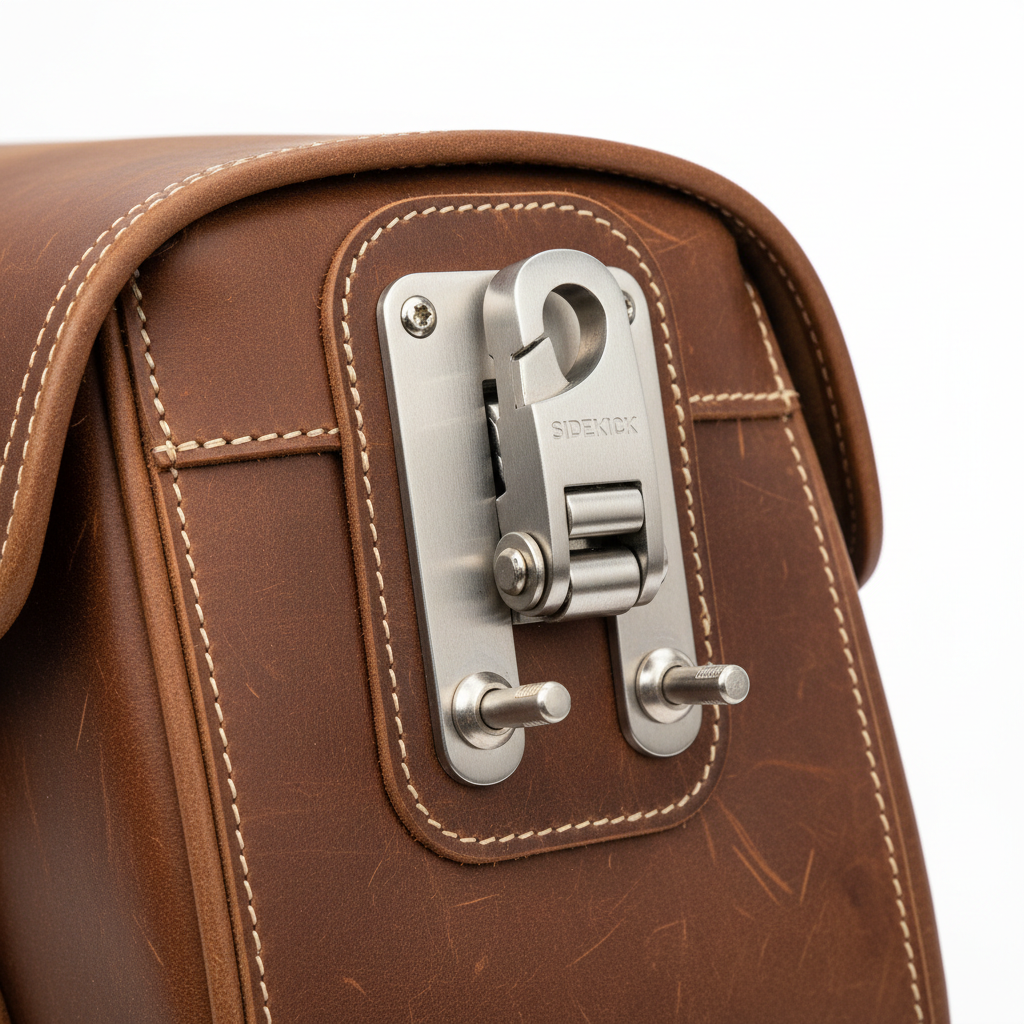 Custom Super Sidekick Saddlebag - Quick-Release Hardware Detail