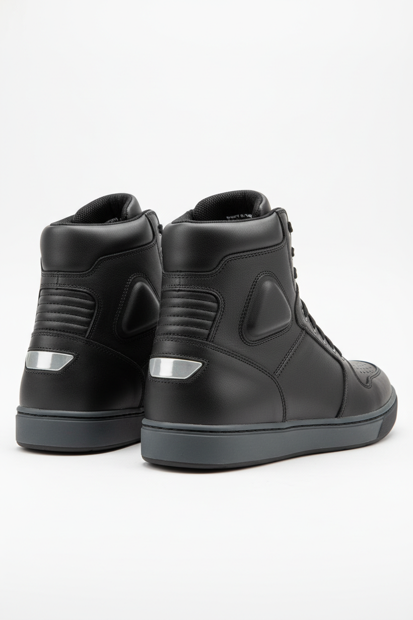 Custom Urban Motorcycle Sneaker Boots - 3/4 Rear Angle